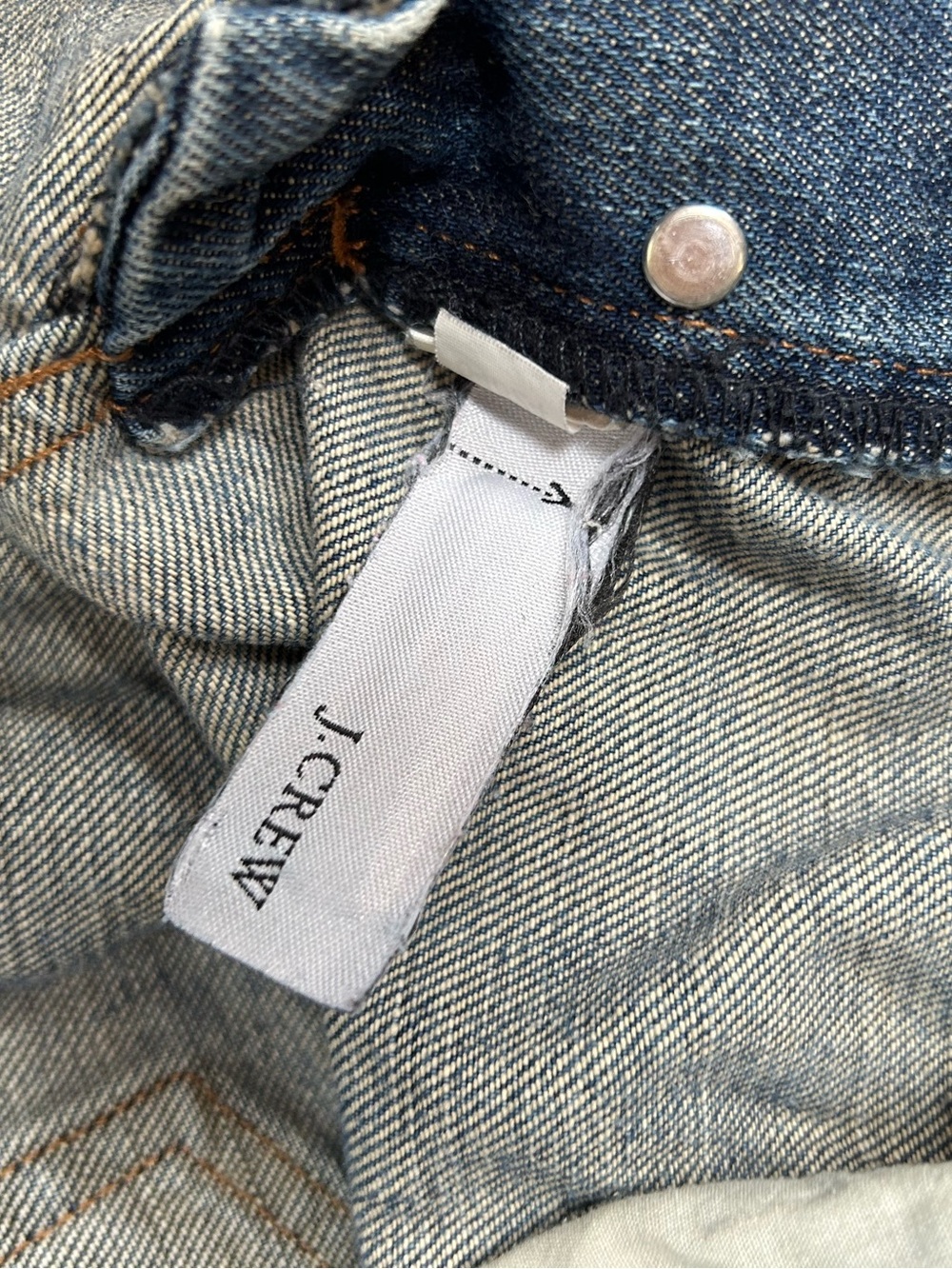 JCREW Classic 3 ButtonFly Straight Leg Blue Jeans, szP14. 5 pocket.Leather patch - Picture 7 of 10